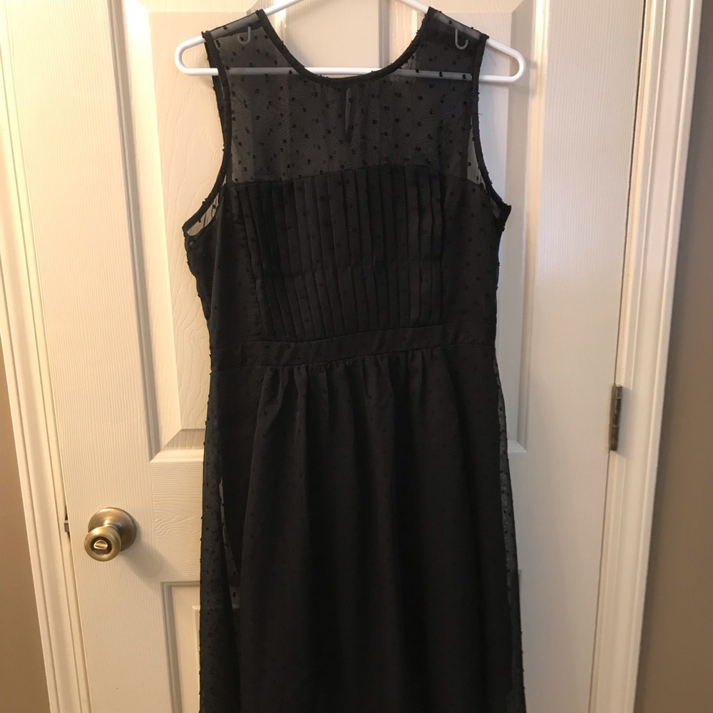 Black sheer, sleeveless dress